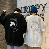 2024宽松休闲上衣港风情侣翅膀圆领卫衣Q32-P45，男装卫衣，星座617A-1（原B318A）