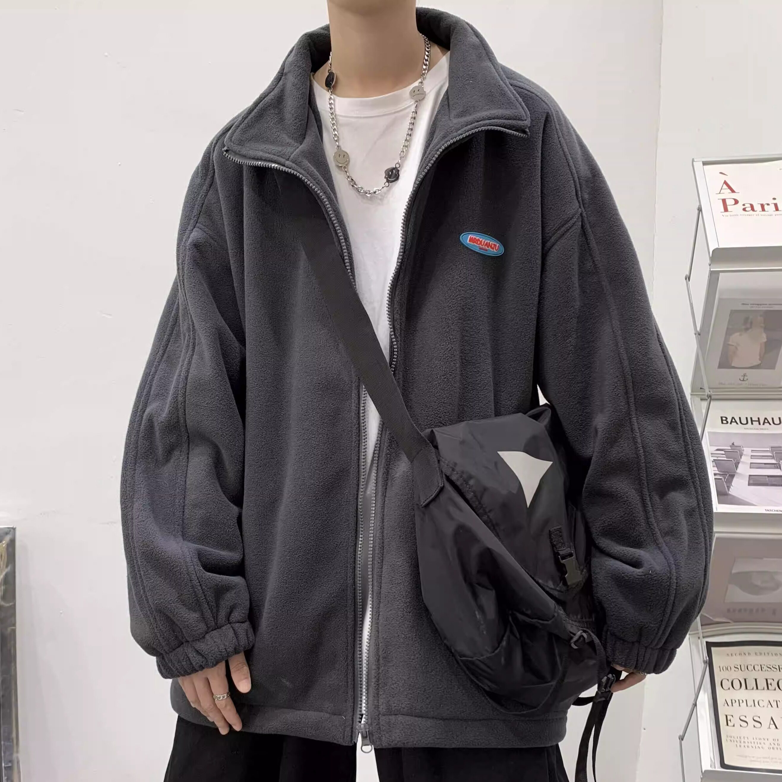 男女同穿外套冬季羊羔绒棉衣宽松加厚加绒棉服F387-P85,男装棉衣,星座617A-1（原B318A）