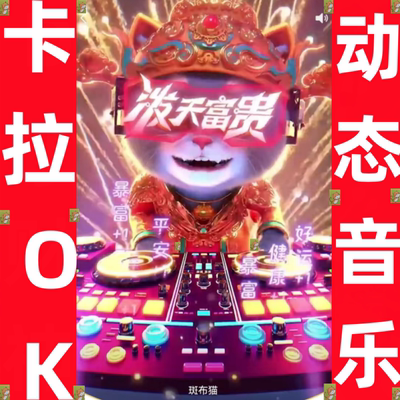 斑布猫微信红包封面2026新款高级动态马年vx泼天富贵DJ财神非永久