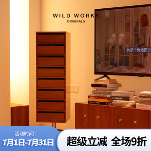 野作萧伯纳旋转书柜中古收纳文件柜储物柜书房客厅住宅木质
