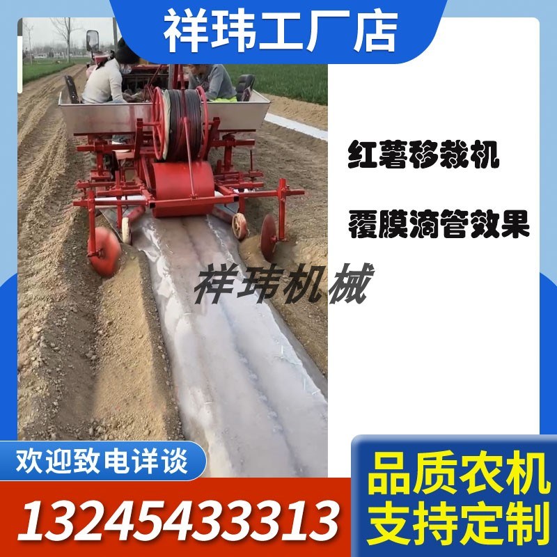 红薯移栽机 栽苗机红薯移苗机种植机 地瓜番薯种植神器拖拉机牵引