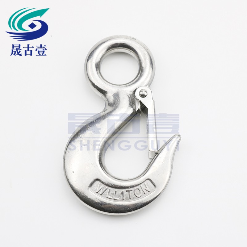 304不锈钢美式货钩 起重钩 大眼货钩 葫芦吊钩 万向抓钩 防脱货钩