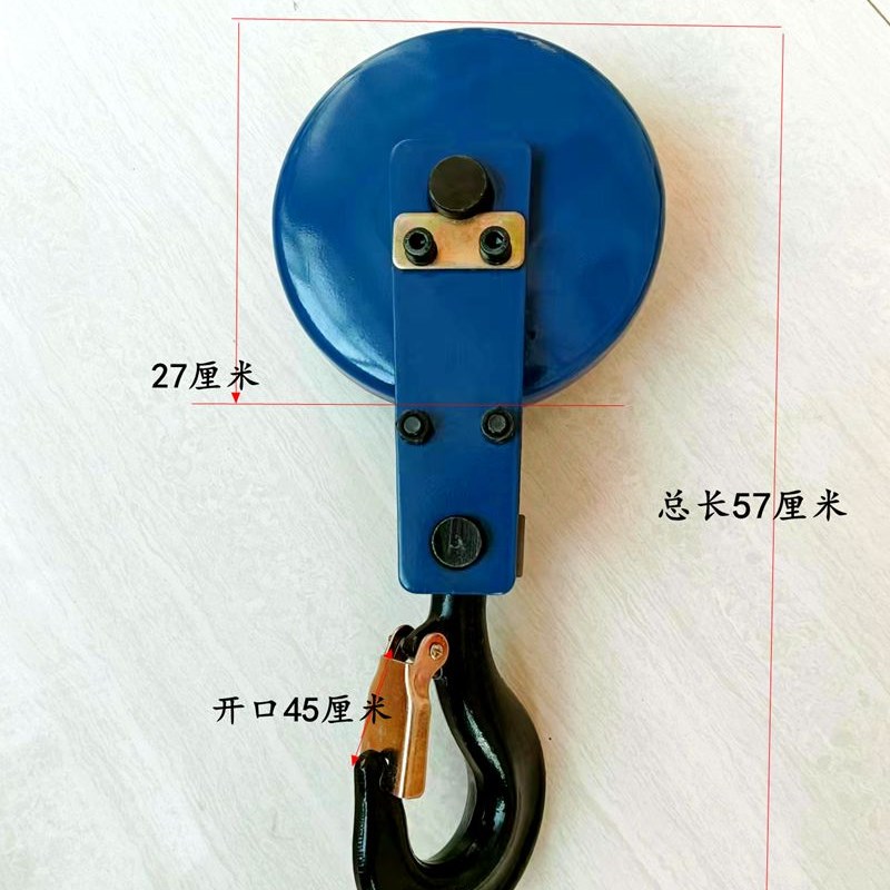 电动葫芦国标起重吊钩专用手动轴承单轮滑车1.2.3.5钢绳万向360度