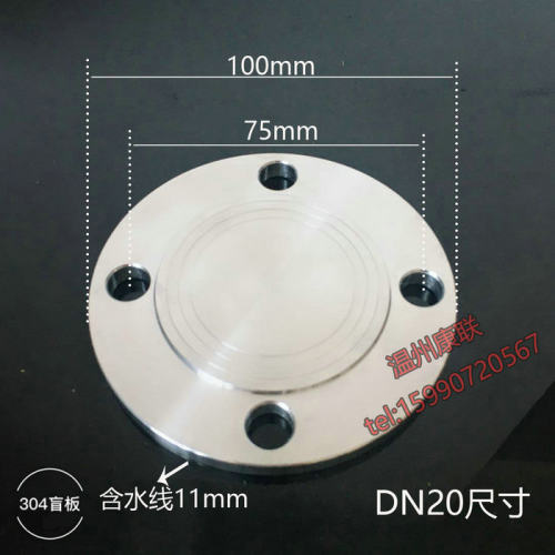 盲法兰304不锈钢盲板盖堵板BL法兰盖机械部5010带负PN10非标DN300