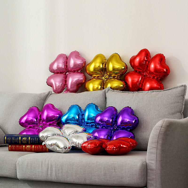 婚庆用品开业活动结婚简易立柱拱门四轮铝箔气球四叶草铝膜气球