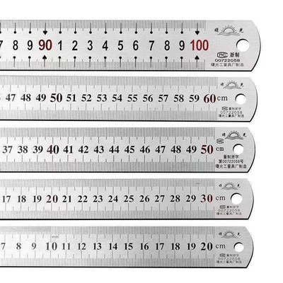 钢尺1米不锈钢直尺铁尺子20厘米加厚长钢板尺30cm50cm60cm1.5米