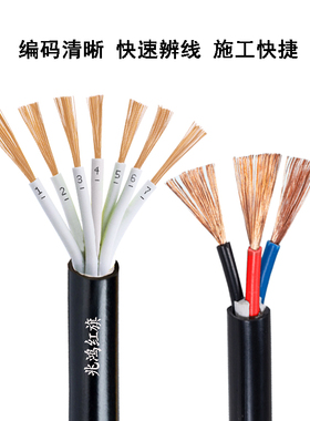 国标纯铜KVVR多芯信号线2-60芯0.3 0.5 0.751.52.5平方控制电缆线
