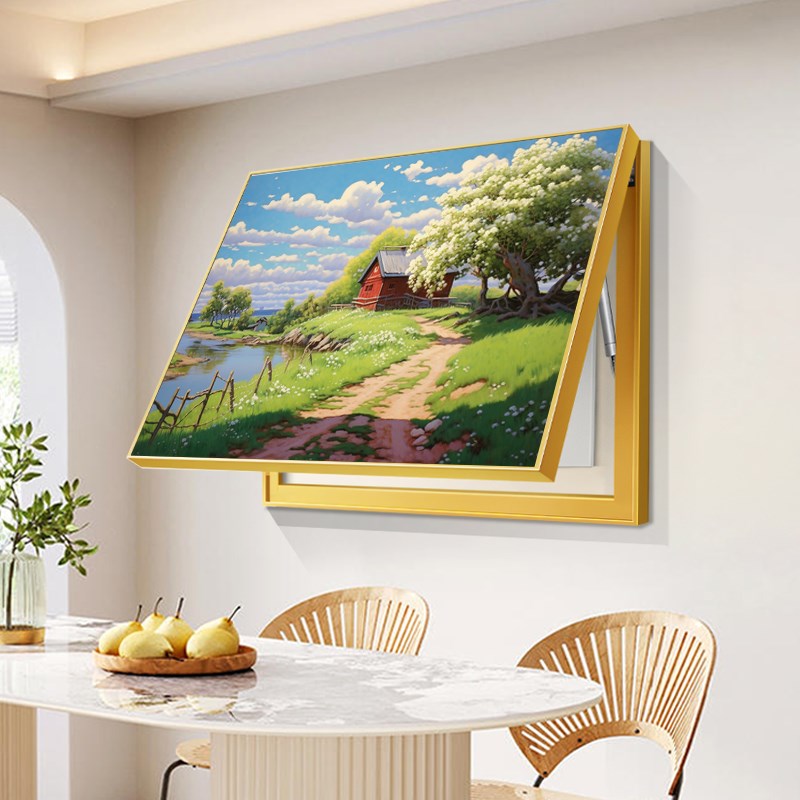 丰收麦田电表箱装饰画餐厅配电箱遮挡画免打孔电源盒子总开关挂画