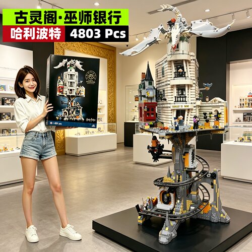 哈利波特古灵阁巫师银行积木玩具