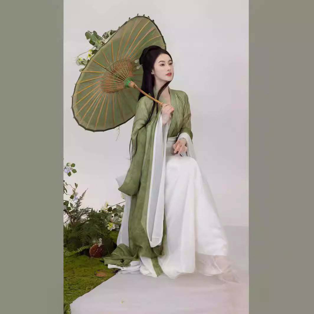 魏晋风烟雨汉服女广袖南北朝大袖衫八破裙飘逸款式春秋季古代古装