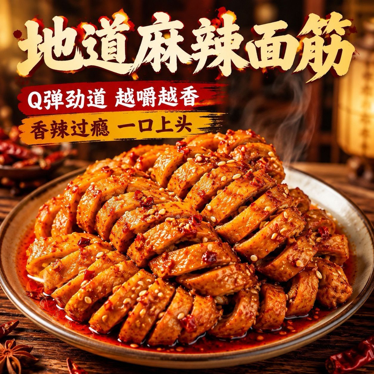 烤面筋零食开袋即食辣条休闲解馋