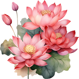 家和万事兴荷花新款创意3d立体贴纸贴室内墙面房间门墙上桌面美观