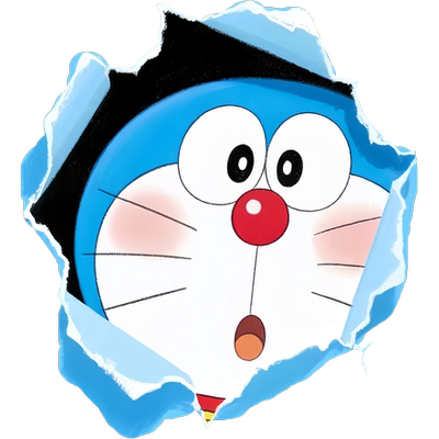 破墙哆啦A梦贴纸儿童房浴室卫生间室内墙面装饰遮瑕美痕贴画防水