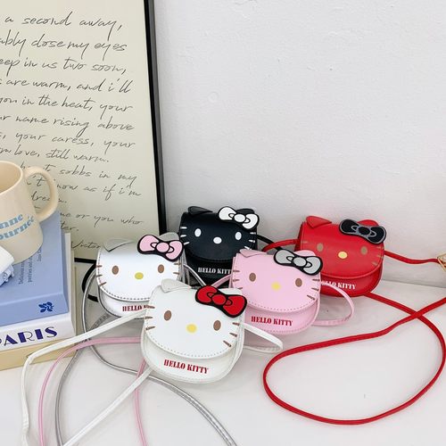 日系卡通可爱迷你小包包儿童小女孩斜挎口红零钱包猫咪宝宝配饰包