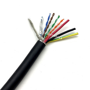 TRVV高柔性耐弯折8/12/16芯屏蔽线+3*0.75/1抗拉防油拖链组合电缆