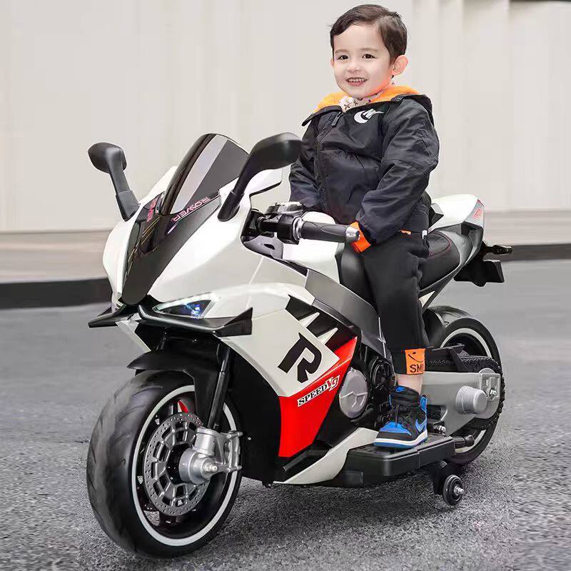 超大号儿童电动摩托车3-7-10岁男女小孩宝宝充电两轮玩具可坐大人