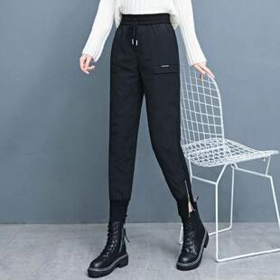 新款 加厚保暖东北防寒束脚女士棉裤 裤 冬季 女外穿高腰2025新款 时尚