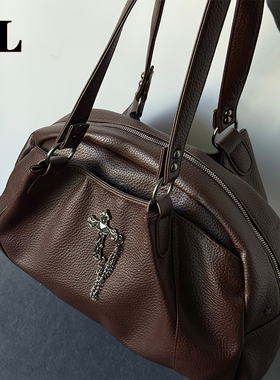 【DL 078】小众设计感单肩斜挎手提托特包荔枝纹十字架包通勤百搭