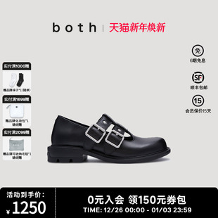 黑色女皮鞋 both欧阳娜娜田曦薇同款 25春夏rere银色玛丽珍增高单鞋