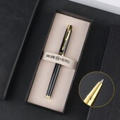 简约办公签字笔礼盒学生用企业定制logo刻字 英雄官方旗舰店金属宝珠笔7006商务笔记本套装 定制礼品 Hero