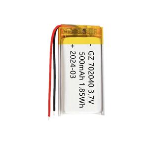 现货702040聚合物锂电池 500mA 智能音箱 按摩器补水仪锂电池3.7V