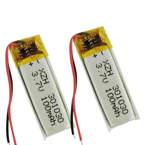301030聚合物锂电池 100mah 3.7V 小音箱 蓝牙耳机 可充电薄电芯