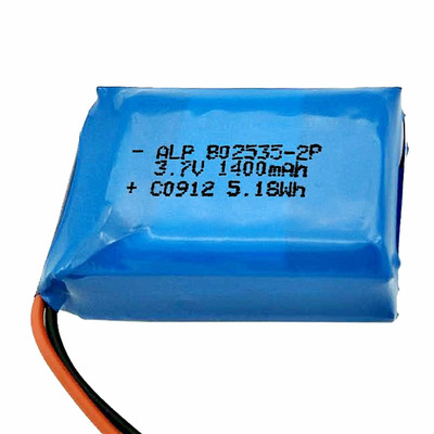 聚合物锂电池802535-2P 1400mAh 智能穿戴训狗器暖手宝锂电池组
