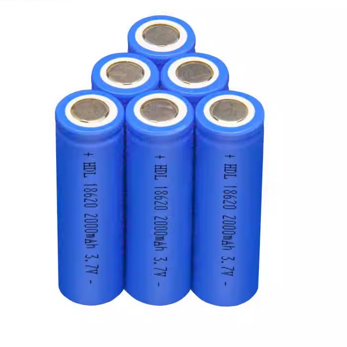 3.7V18620锂电池2000mAh大容量LED灯智能玩具风扇圆柱锂离子电池