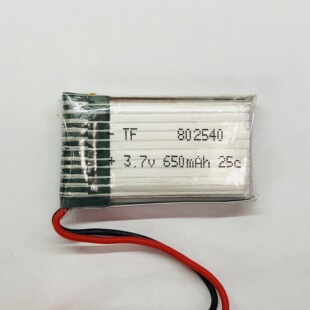 聚合物高倍率锂电池802540 650mah 3.7V 25c倍率遥控无人机电池