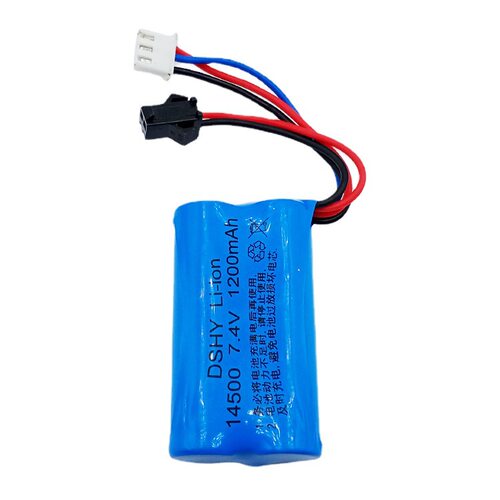 14500 7.4V 1200mah SM-2P/XH-3P接头锂电池组 玩具电动可充电池