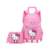 5年级儿童手拉书包女生拖拉书包女带轮子 小学生拉杆书包女2