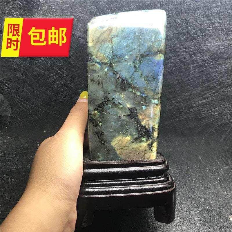 新款a688-拉长石摆件 精品水晶 工艺品44 家居生活风水小摆件 收 饰品/流行首饰/时尚饰品新 摆件 原图主图