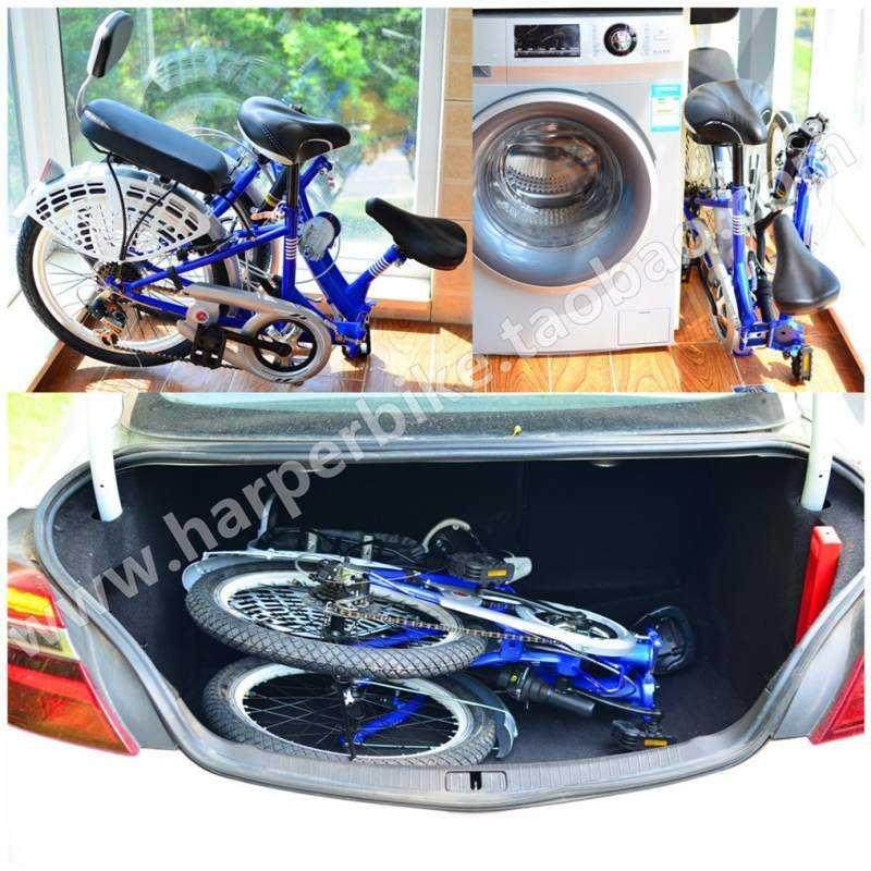 新款亲子母子自行车女式妈妈带小孩折叠单车三人座通勤变速轻便.