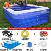 充气游泳池儿童家用宝宝游泳池浴池婴幼儿男孩大号三层婴儿海洋池