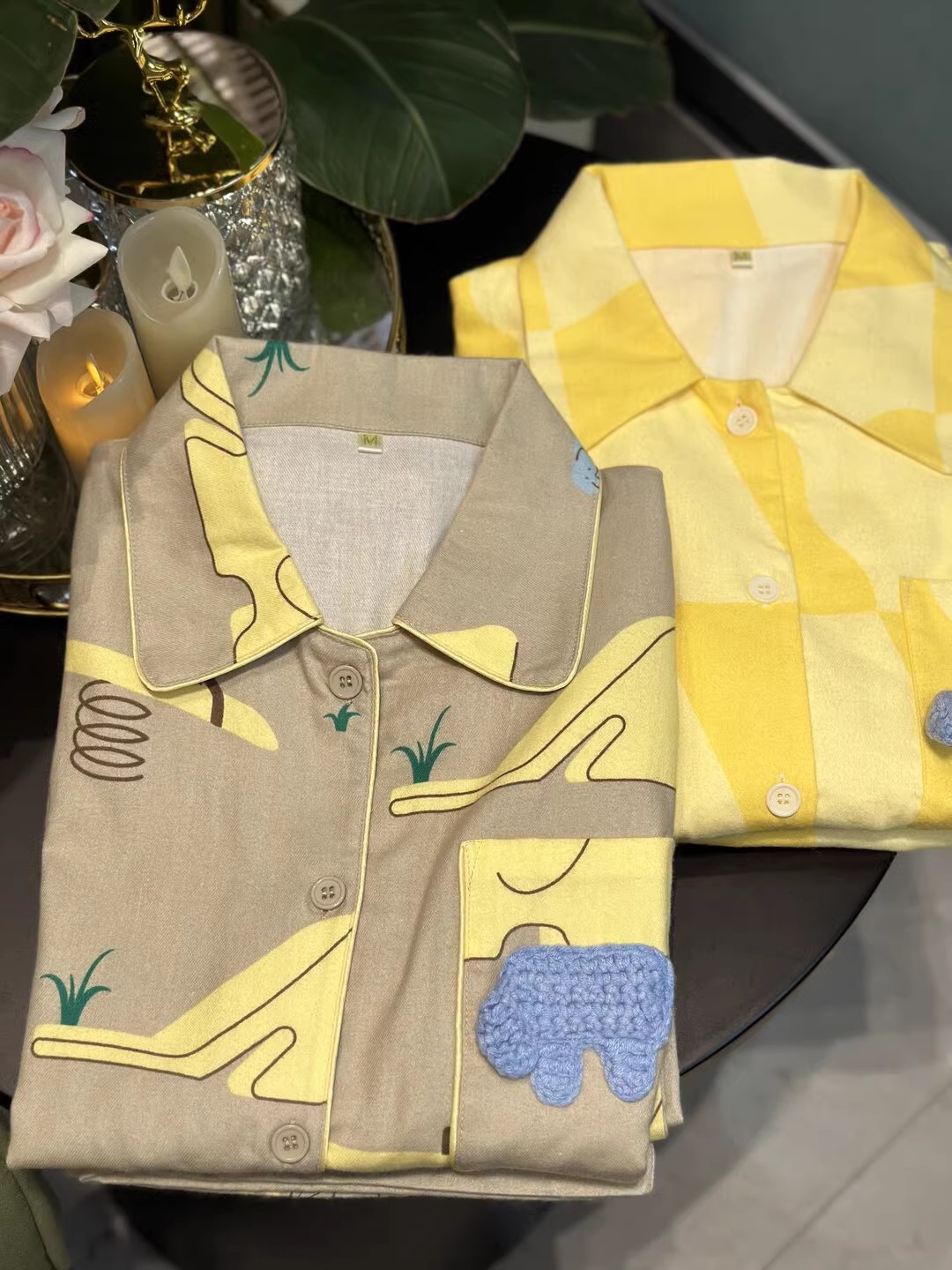 甜美可爱纯棉磨毛刺绣睡衣女