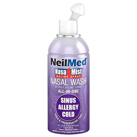 NeilMed NasaMist All in One Multi Purpose Saline Spray， 6