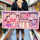 粉愿兔小兔子温馨乐园大城堡别墅卧室双层床小客厅过家家儿童玩具