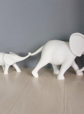 树脂工艺品 创意砂岩大象家居摆件 客厅雕塑工艺品 样板房摆设