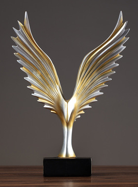 新中式创意客厅玄关办公桌大鹏展翅电视柜家居酒柜装饰品鹰摆件