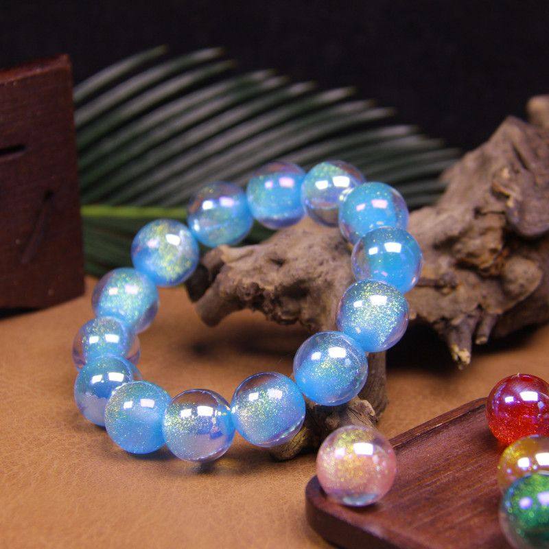 冰海碎钻树脂手链清冷感显白夏季百搭爆闪手串彩珠串珠散珠配饰,饰品/流行首饰/时尚饰品新,银饰手链,淘宝优惠券,粉丝福利购,淘宝优惠卷