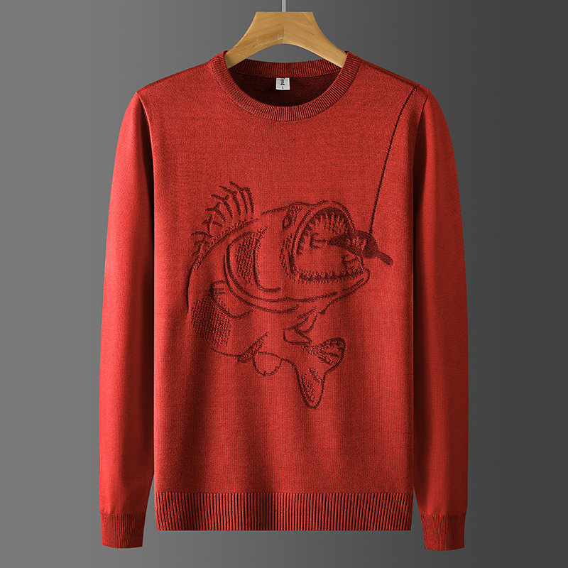 肥仔针织衫红色本命（年年有余）