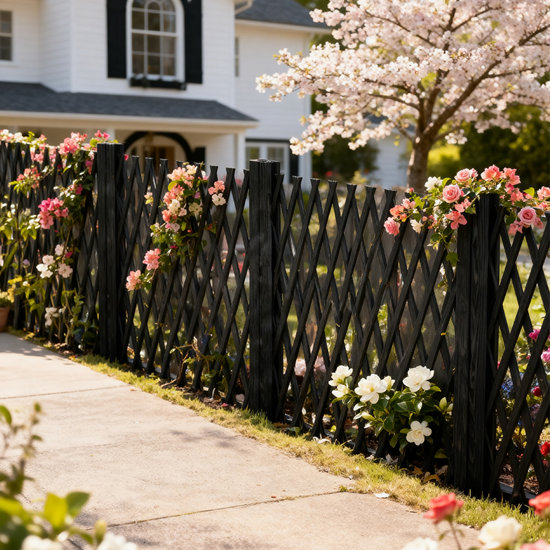 防腐木插地栅栏花园种菜围栏户外