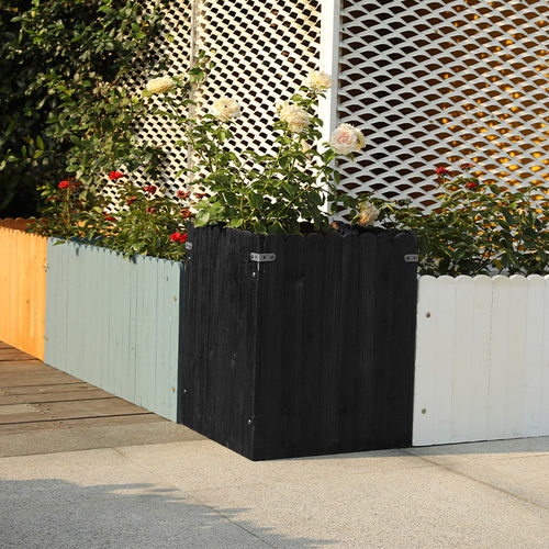 户外防腐木花箱花盆门口造景种树