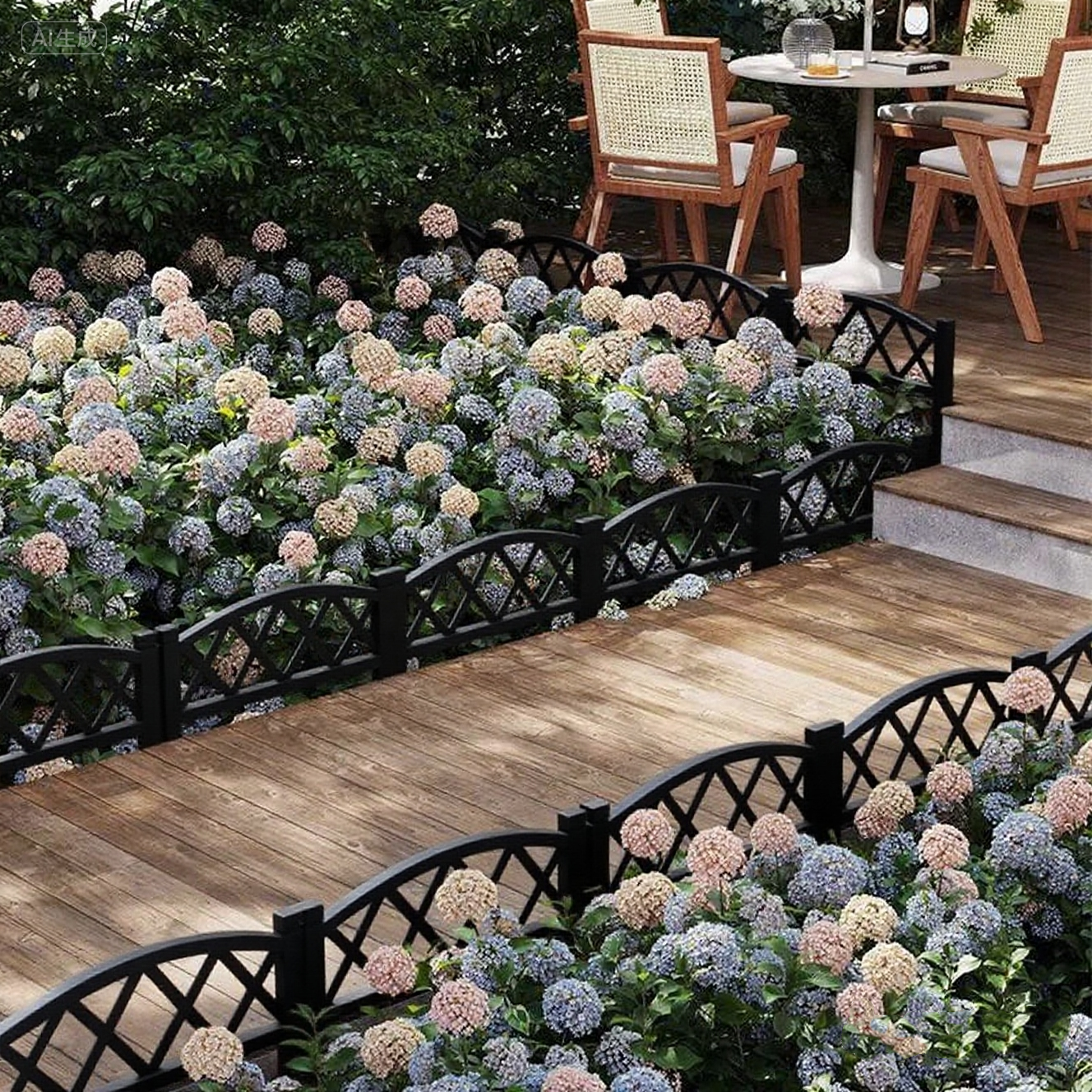 户外防腐木篱笆花园木栅栏