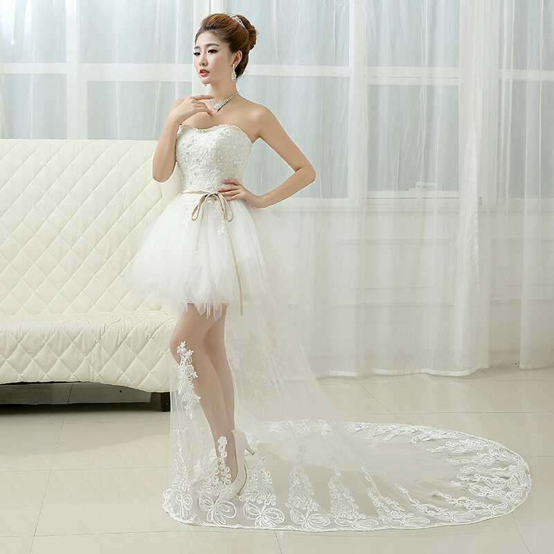 大码新款抹胸中长款蕾丝刺绣礼服白色婚纱影楼蓬蓬裙公主收腰主持|ruв категории Женская одежда, Cвадебные платья, платье/вечернее платье - от Buy2taobao.com для оказания профессиональной услуги покупки агента Taobao