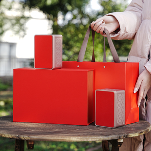 黄精茶黄精礼盒九制黄精盒空盒半斤一斤装红色通版黄精礼品盒定制