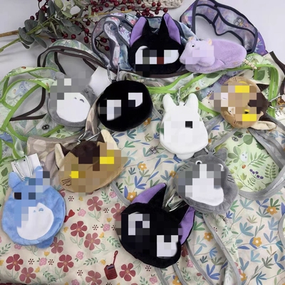 动漫小猫吉购物袋出口外贸可爱的卡通公仔收纳袋超市环保袋钥匙扣