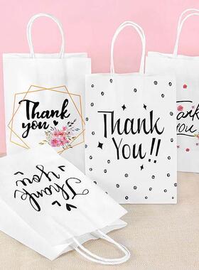 10 Pieces Paper Bags Thank You Gift Bags Bulk with Handle