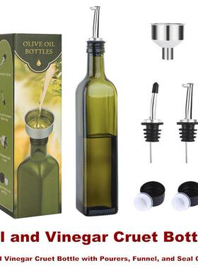 Glass Oil Dispense rOil and Vinegar Cruet Bottle Pourers