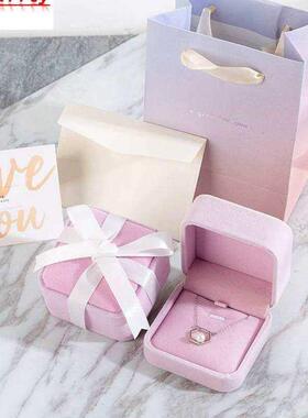necklace box birthday gift packaging box pink ring ear nail